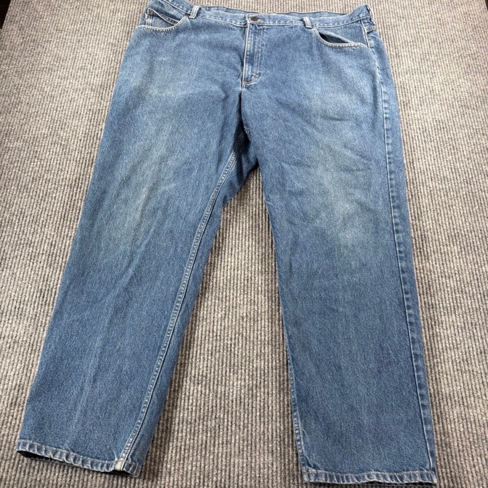 LL Bean Classic Fit Straight Leg Jeans Mens 46x32(31) Blue Denim 100% Cotton